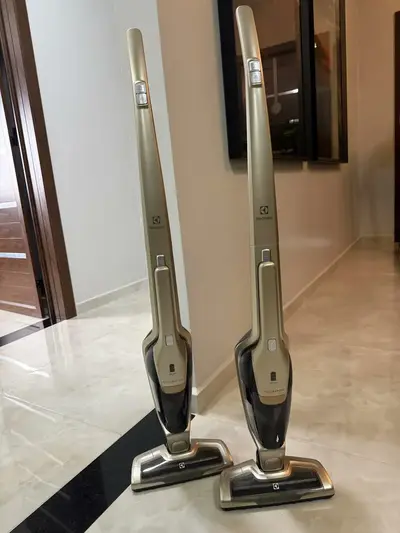 foto de Aspirador de Pó Vertical Sem Fio Electrolux Ergorapido 2 em 1 Bocal Pet até 45 min Dourado (ERG26) Bivolt