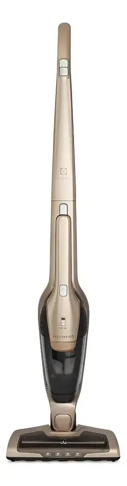 foto de Aspirador de Pó Vertical Sem Fio Electrolux Ergorapido 2 em 1 Bocal Pet até 45 min Dourado (ERG26) Bivolt