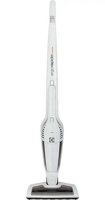 foto de Aspirador de Pó Vertical Sem Fio Electrolux Ergorapido 2 em 1 Cyclone até 21 min Branco (ERG21) - Bivolt