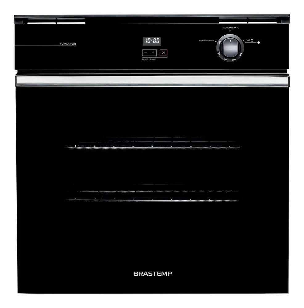 Forno de Embutir a Gás Brastemp 78L Preto Grill - BOA84AE