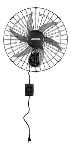 foto de Ventilador oscilante de parede ventisol Steel 6 pás 50cm preto