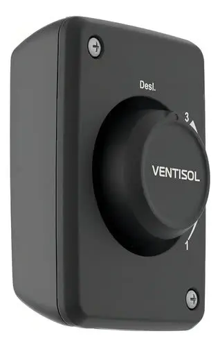 foto de Ventilador oscilante de parede ventisol Steel 6 pás 50cm preto