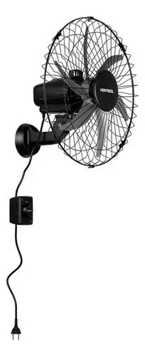 foto de Ventilador oscilante de parede ventisol Steel 6 pás 50cm preto