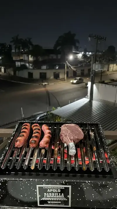 foto de Churrasqueira Apolo Parrilla Mini Esmaltada Weber