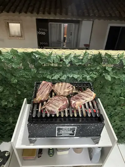 foto de Churrasqueira Apolo Parrilla Mini Esmaltada Weber