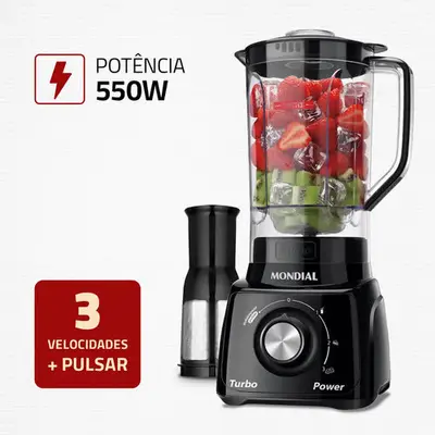 foto de Liquidificador Turbo Power Mondial 550W - L-99 FB