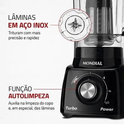 foto de Liquidificador Turbo Power Mondial 550W - L-99 FB