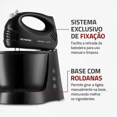 foto de Batedeira Prática Mondial 400W - B-44-B