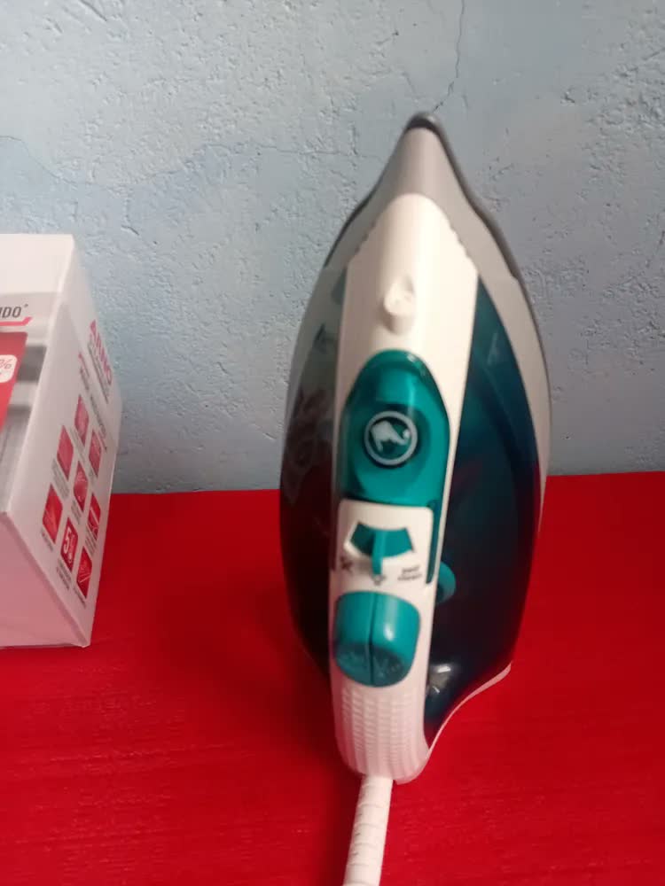 foto de Ferro A Vapor Elétrico Arno Steamgliss Fsgp Cor Branco/Verde