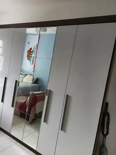 foto de Guarda Roupa Casal Valencia 6 Portas 6 Gavetas Com Espelho
