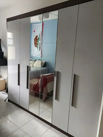 foto de Guarda Roupa Casal Valencia 6 Portas 6 Gavetas Com Espelho