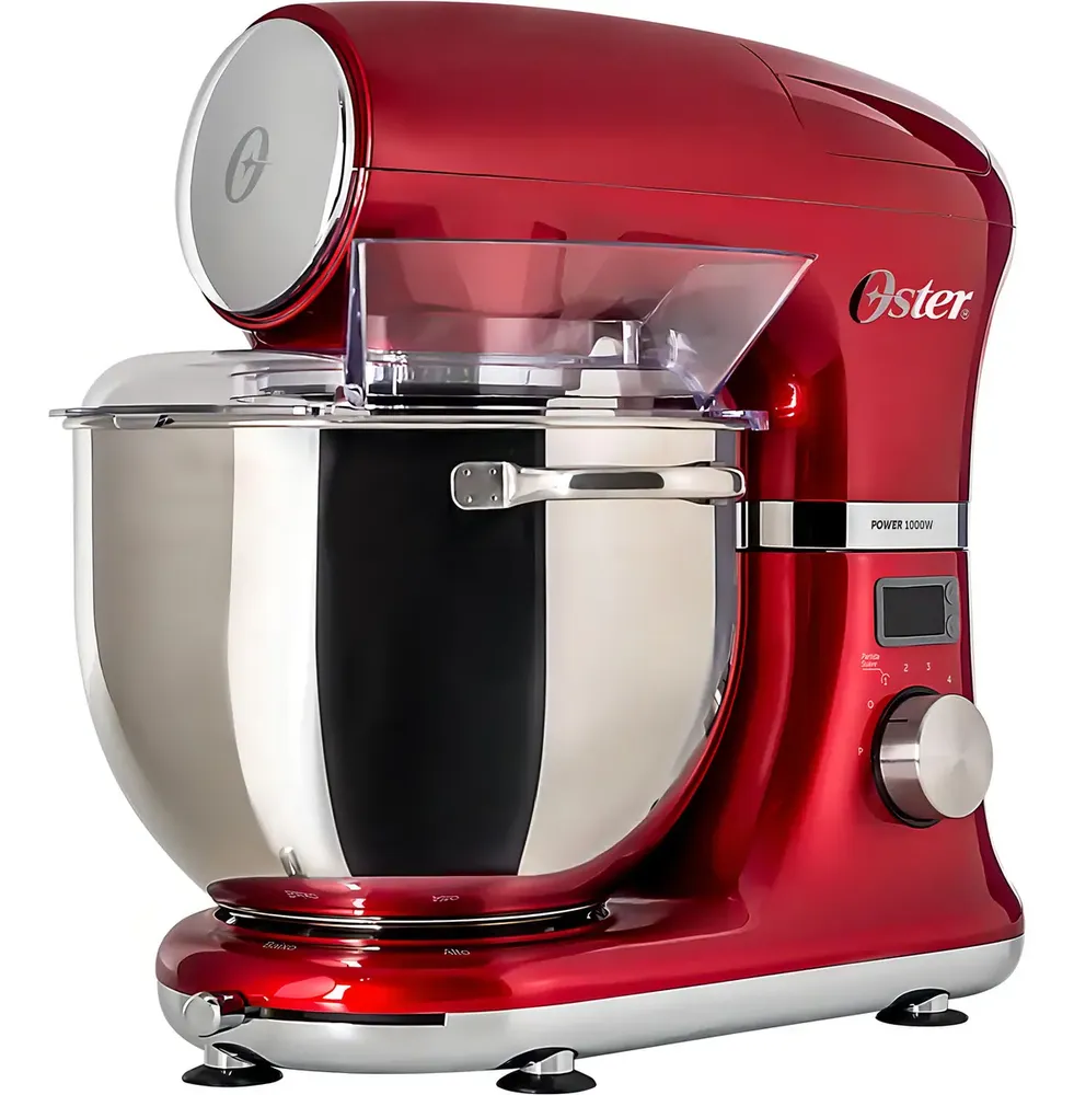 Batedeira Planetária Digital Oster Bowl Inox 5l C/ Pedestal Cor Vermelho