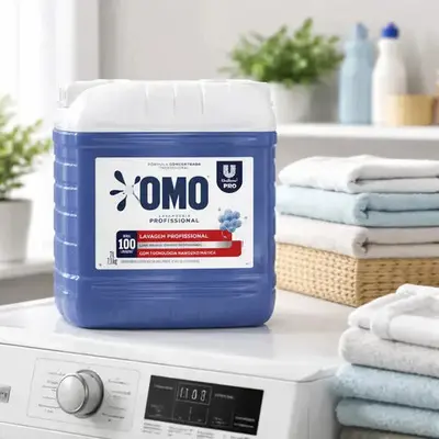 foto de Lava Roupas Líquido Omo Lavanderia Profissional Lavagem 7 L