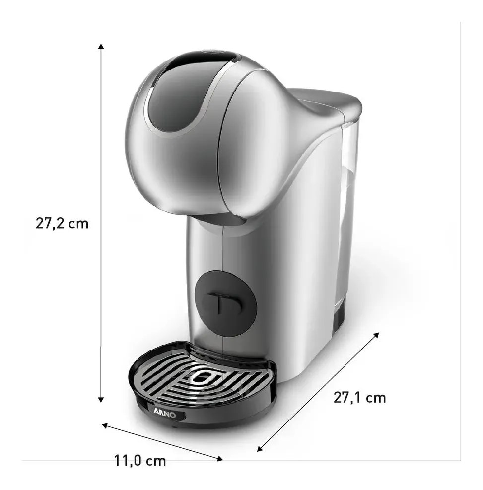 Nescafé Dolce Gusto Arno Genio S Touch Cinza Dgs4 Cor Prata