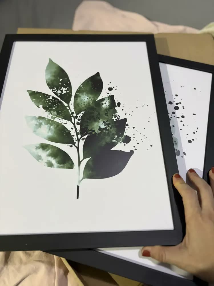 foto de Quadro Decorativo Folhas Botânico Minimalista Costela Adão