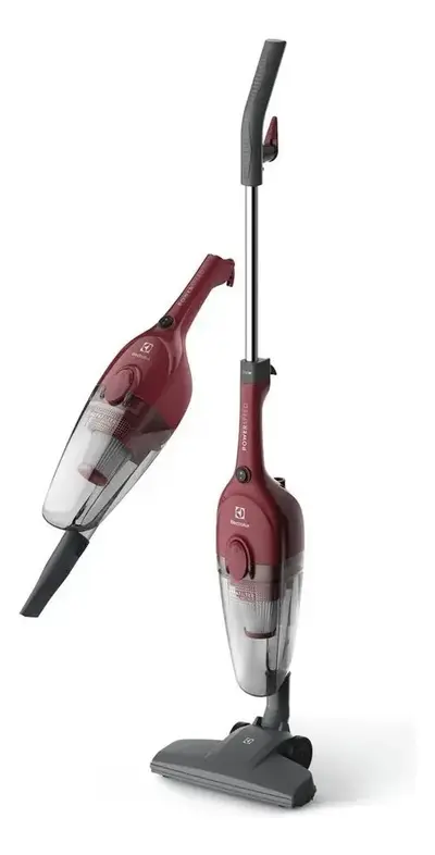 foto de Aspirador De Pó Vertical Com Fio Portátil De Mão 2 Em 1 1100W De Potencia Com Cabo Elétrico De 5 Metros E 1,2 Litros De Capacidade Com Filtro Hepa Electrolux STK13 Vermelho