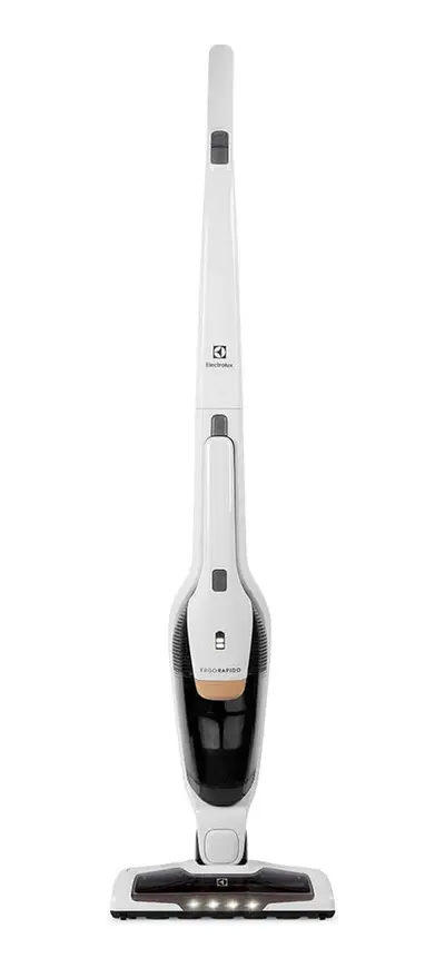 foto de Aspirador de Pó Vertical Sem Fio Electrolux Ergorapido 2 em 1 Luz LED até 35 min Branco (ERG25B) Bivolt