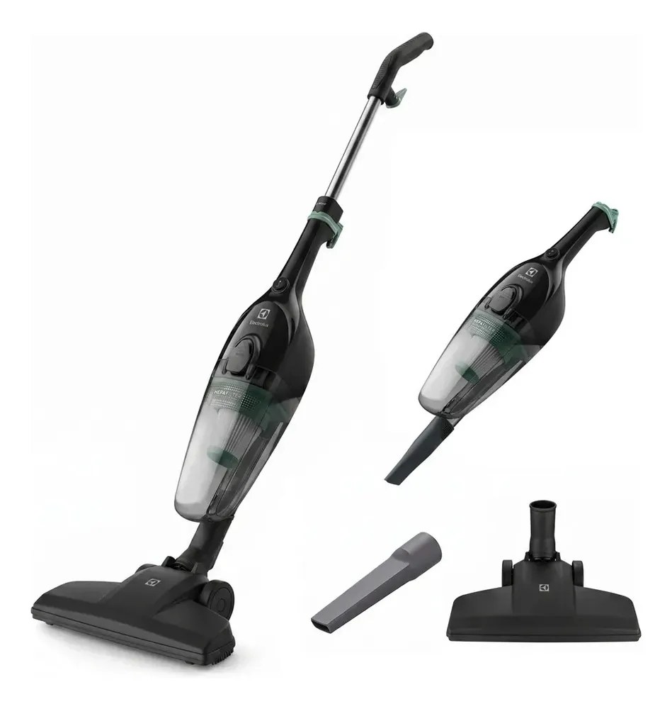 Aspirador de Pó Vertical Electrolux 1.100W cabo de 5m portátil de mão 2 em 1 potente com capacidade 1,2L filtro HEPA preto