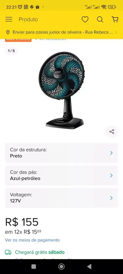 foto de Ventilador de Mesa 30cm Super Power Mondial 60W VSP-30-B