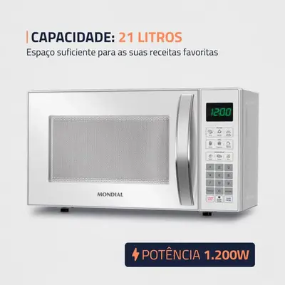 foto de Micro-ondas MO-01-21-W 1200W Mondial