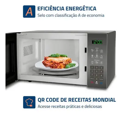 foto de Micro-ondas Mondial 1400W MO-02-34-E Espelhado 110V