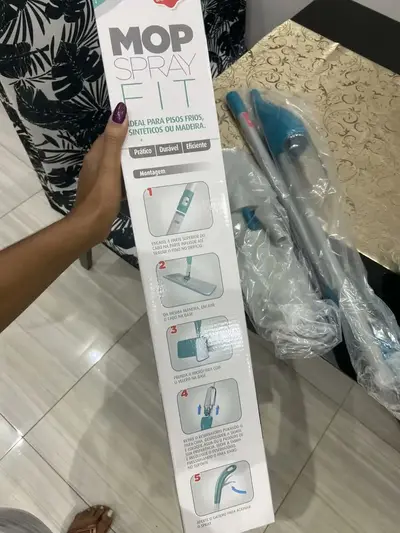 foto de Mop Spray Fit Microfibra Verde Reservatório 365ml Flash Limp