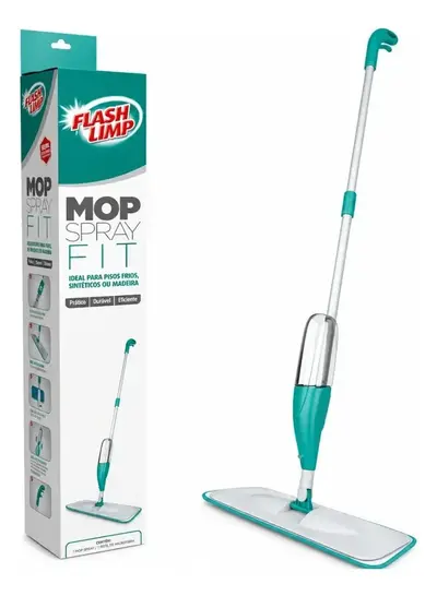 foto de Mop Spray Fit Microfibra Verde Reservatório 365ml Flash Limp
