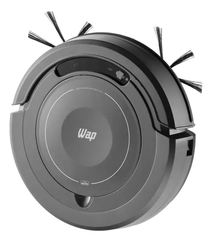 Robô Aspirador de Pó WAP ROBOT W100C - 3 em 1 Varre Aspira e Passa Pano, Sensor Antiqueda e de Impacto
