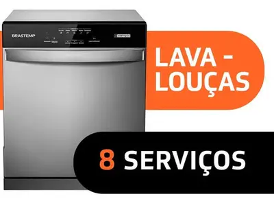 foto de Lava-Louças Brastemp 8 Serviços Inox - BLF08BS