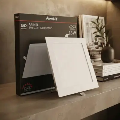 foto de Plafon Led Luminaria Embutir Painel Teto 18w Avant
