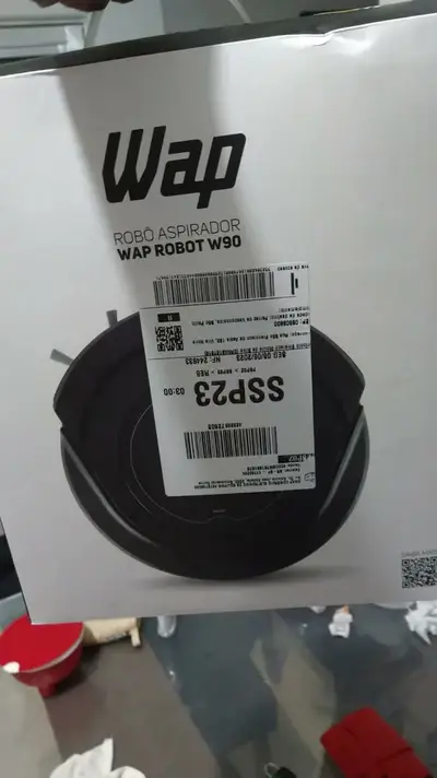 foto de Robô aspirador Robot W90 varre aspira e passa pano 30w Wap cor preto