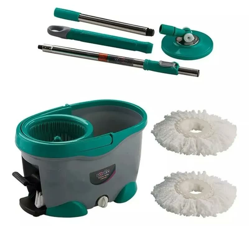 foto de Kit Mop Turbo Com Balde 17 Litros Noviça Tiffany E Cinza