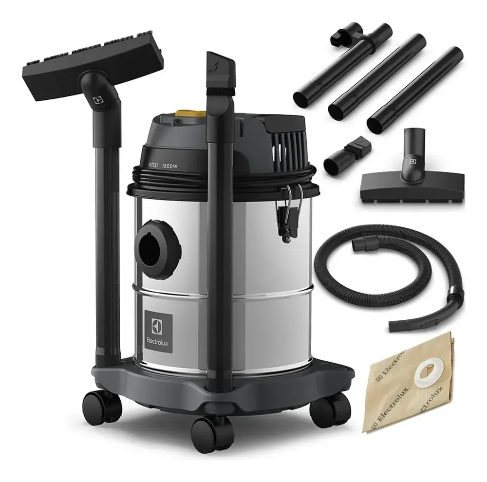 foto de ASPIRADOR DE PÓ E ÁGUA ELECTROLUX EM INOX 12L 127V GT12I