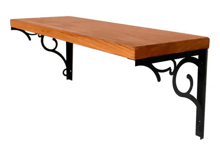 Prateleira Madeira Pinus Maciça Rustica 60cm Mãos Francesas