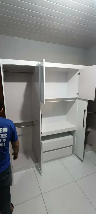 foto de Guarda Roupa Casal 6 Portas 2 Gavetas Porto Branco Móveis Carraro