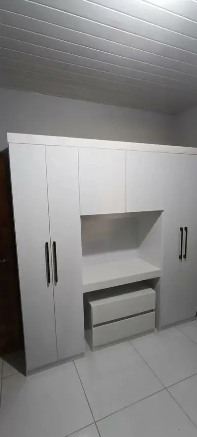 foto de Guarda Roupa Casal 6 Portas 2 Gavetas Porto Branco Móveis Carraro