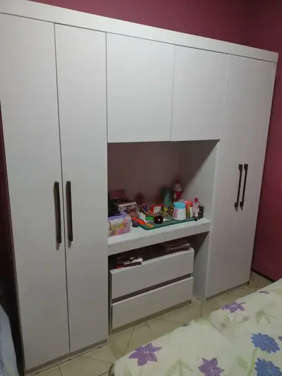 foto de Guarda Roupa Casal 6 Portas 2 Gavetas Porto Branco Móveis Carraro