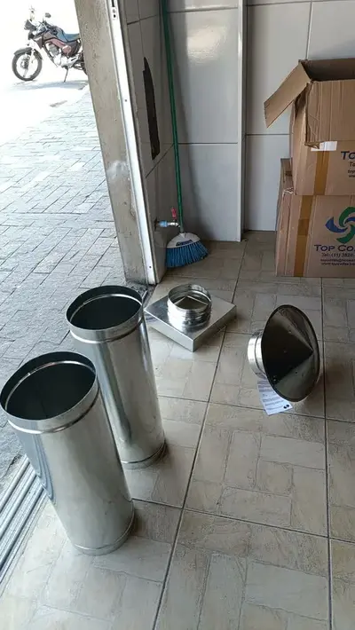 foto de Chaminé Para Churrasqueira Pré Moldada Top Coifas Cor CH 2º