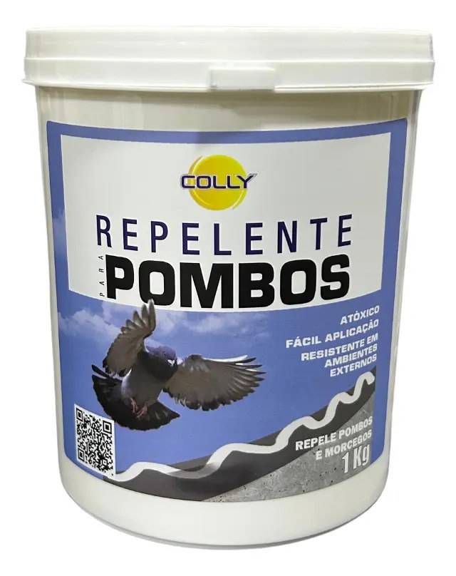 Espanta Pombo Repelente Inibidor de Pouso 1kg Colly
