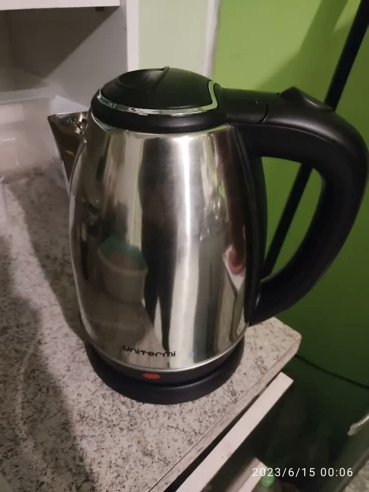 foto de Chaleira Elétrica Inox 1,8 Litros Jarra Bule BAK Cor Prata