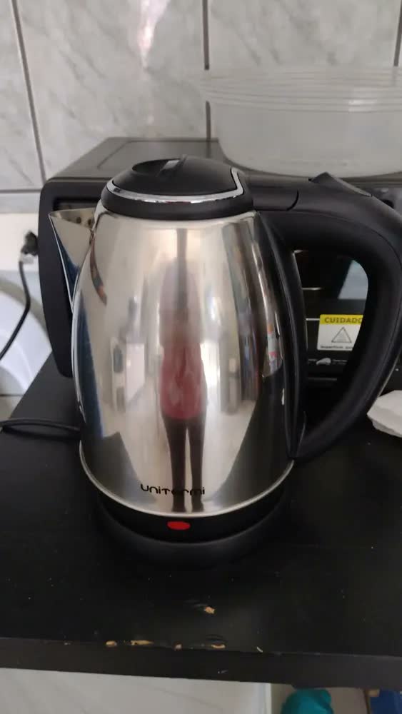 foto de Chaleira Elétrica Inox 1,8 Litros Jarra Bule BAK Cor Prata