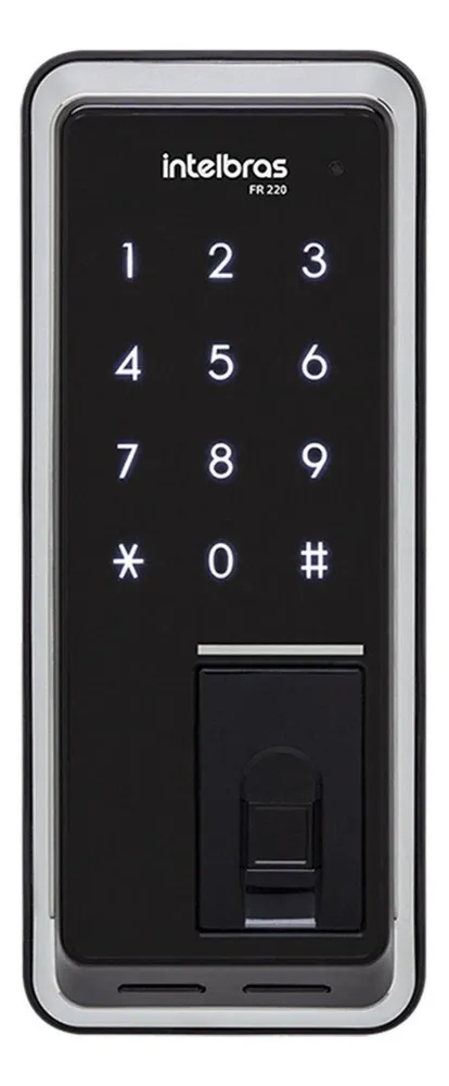 Fechadura De Sobrepor Digital E Senha Com Biometria Fr 220 Intelbras