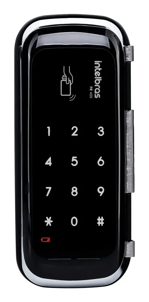 Fechadura Digital Fr400 Para Portas De Vidro Intelbras