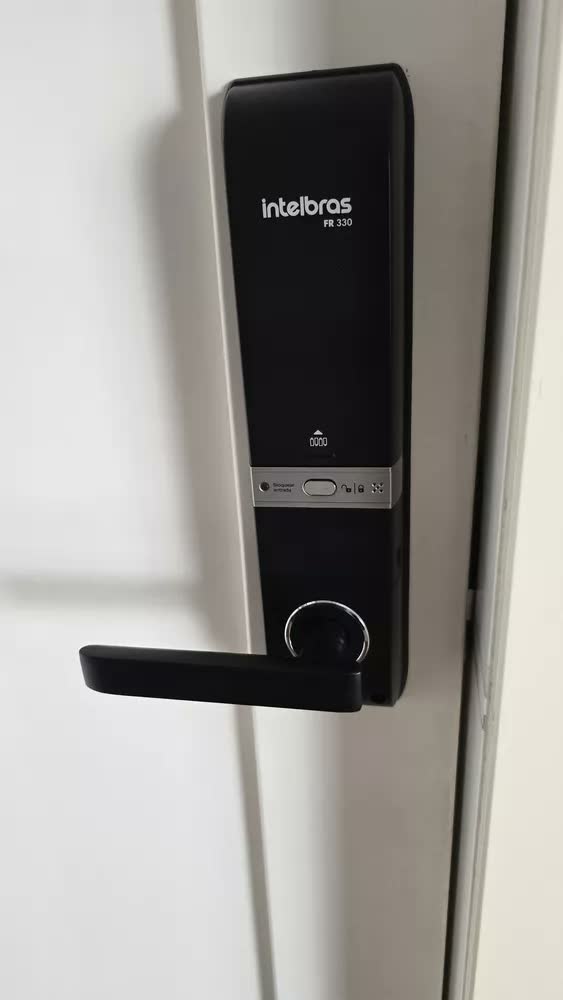 foto de Fechadura Digital De Embutir Com Biometria Fr 330 Preto Intelbras