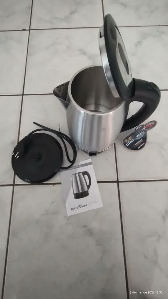 foto de Chaleira Elétrica Bch07i 1,8l Temp Control Inox Britânia Prateado