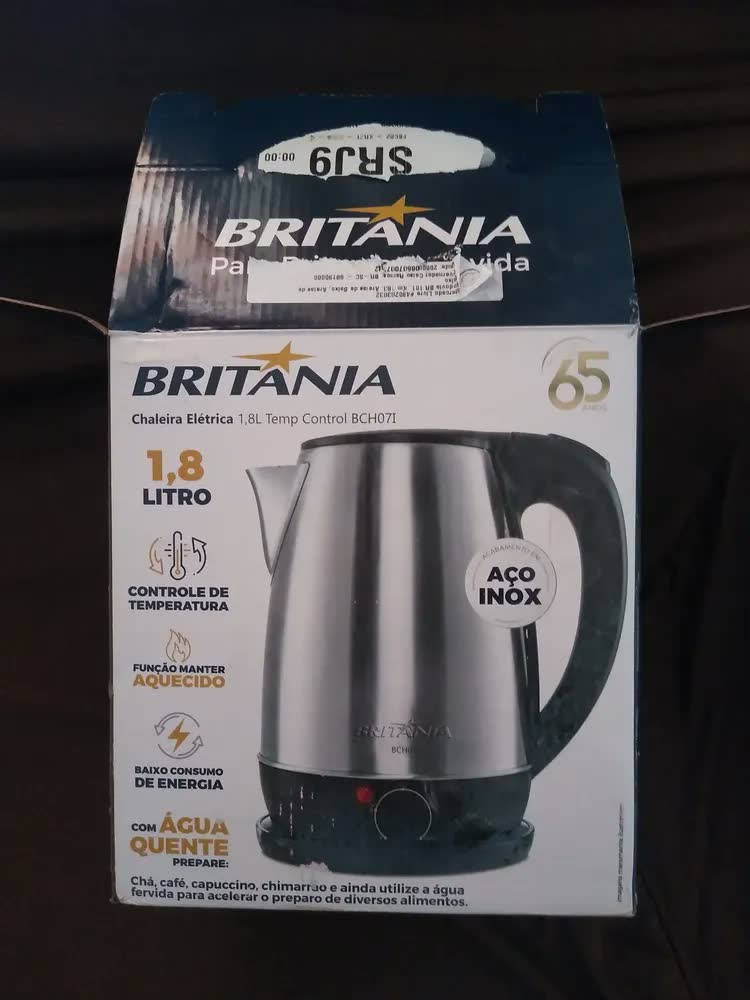 foto de Chaleira Elétrica Bch07i 1,8l Temp Control Inox Britânia Prateado