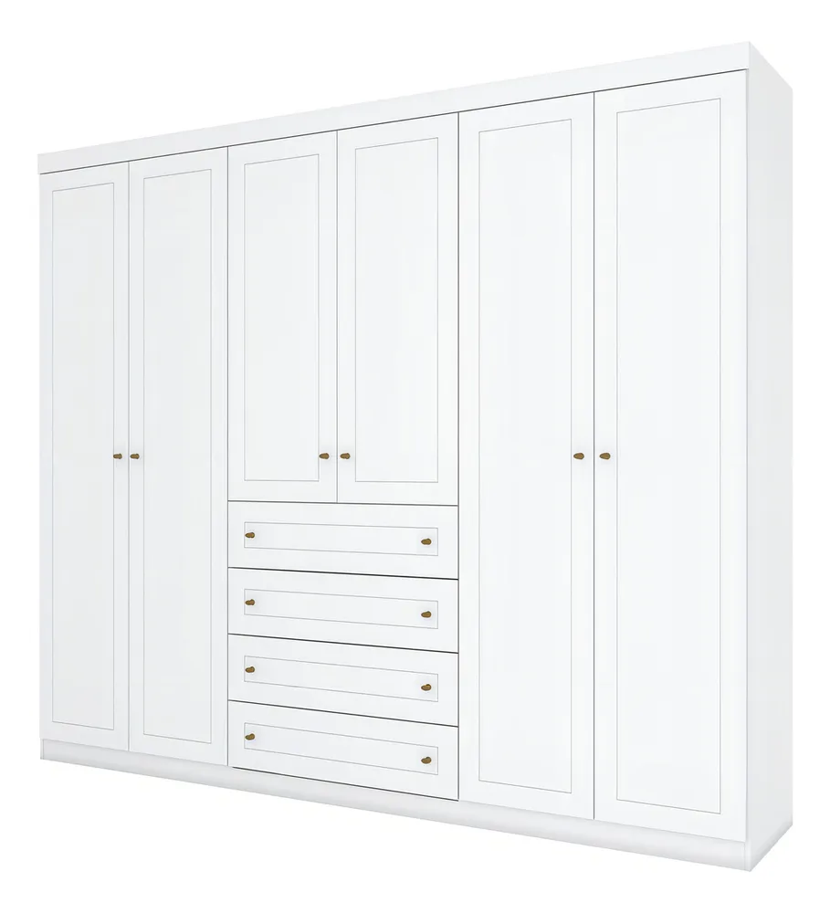 Guarda Roupa Casal 06 Portas 04 Gavetas Mississipi Henn