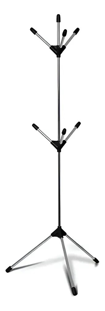 Cabideiro Mancebo Niquelart Preto Aço Cromado 150cm