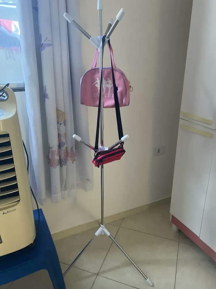 Mancebo Cabideiro Organizador Chão Casaco Bolsa Chapéu 302 Cor Branco