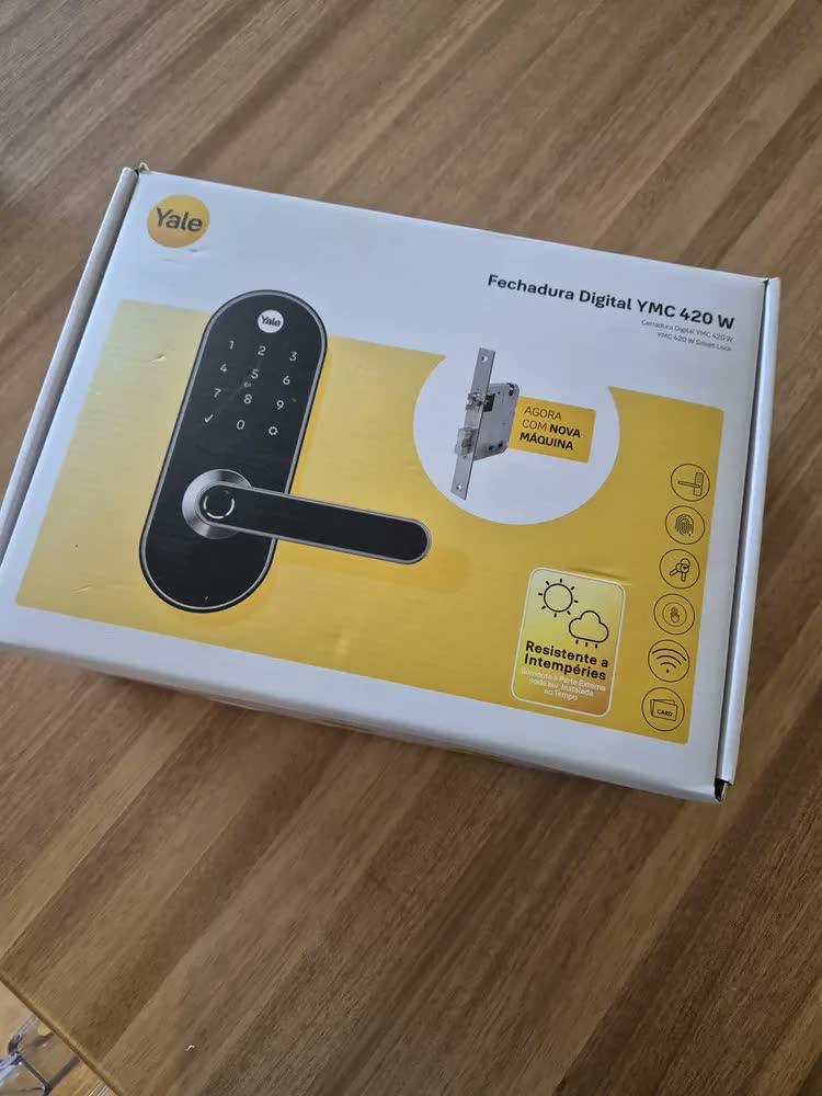 foto de Yale YMC 420W Cor Preto Aço Inoxidável Fechadura Digital